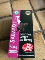 Mängden socker i Lentilles vertes du Berry