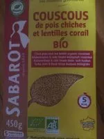 Mängden socker i Couscous de pois chiches et lentilles cotail