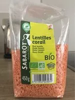 Mängden socker i Lentilles corail Bio