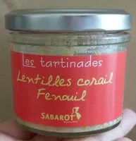 Mängden socker i Lentilles corail fenouil