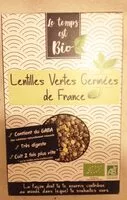 Mängden socker i lentilles vertes germées de France