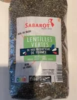 Mängden socker i Lentilles vertes