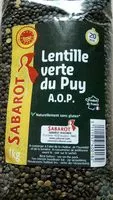 Mängden socker i Lentille verte du Puy