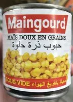 Mängden socker i Maïs doux en grains sous vide