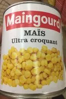 Mängden socker i Maïs ultra croquant