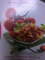 Mängden socker i Penne tomate basilic