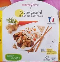Mängden socker i Porc au caramel et son riz Cantonais