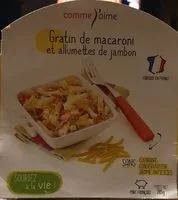 Mängden socker i Gratin de macaroni et allumettes de jambon