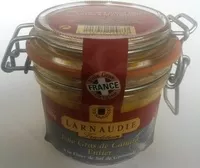 Mängden socker i foie gras de canard entier à la fleur de sel de  Guérande