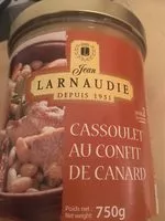 Mängden socker i Cassoulet au confit de canard