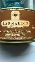 Mängden socker i Saucisses de Toulouse aux lentilles