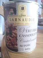 Mängden socker i Larnaudie véritable cassoulet castelnaudary au porc