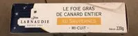 Mängden socker i Le foie gras de canard entier au sauternes mi cuit