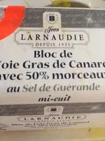 Mängden socker i Bloc de foie gras de canard avec 50% morceaux