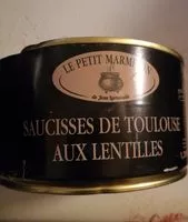 Mängden socker i Saucisses de toulouse aux lentilles