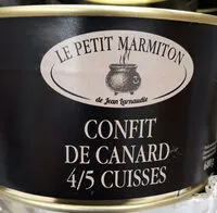 Mängden socker i Confit de canard