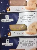 Mängden socker i Foie gras de canard entier mi-cuit du sud-ouest