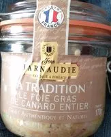 Mängden socker i Foie gras de canard entier