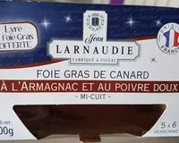 Mängden socker i Foie gras de canard