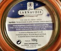 Mängden socker i Foie gras de canard entier mi-cuit