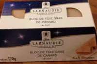 Mängden socker i Bloc de foie gras de canard mi-cuit