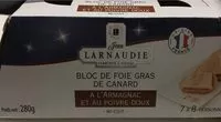Mängden socker i Bloc de foie gras de canard à l'Armagnac et au poivre doux
