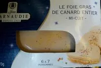 Mängden socker i Foie gras de canard entier mi-cuit