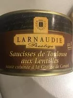 Mängden socker i Saucisses de Toulouse aux lentilles