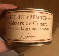 Mängden socker i Gésiers de canard cuits dans la graisse de canard