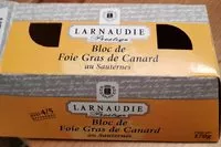 Mängden socker i Bloc de foie gras de canard au Sauternes