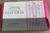 Mängden socker i Bloc de foie gras de canard avec morceaux