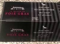Mängden socker i Foie gras de canard entier mi cuit