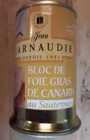 Mängden socker i Bloc de foie gras de canard