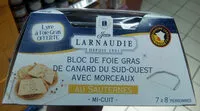 Mängden socker i Bloc de fois gras de canard du Sud-Ouest avec morceaux au Sauternes