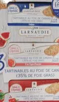 Mängden socker i Tartinables au foie de canard