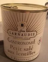 Mängden socker i Petit salé aux lentilles gastronomie