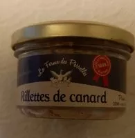 Mängden socker i Rillettes canard la ferme des perelles