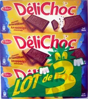 Mängden socker i DéliChoc chocolat croustillant au lait (lot de 3)