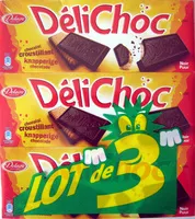 Mängden socker i DéliChoc chocolat croustillant noir (lot de 3)