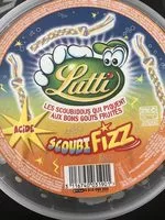 Mängden socker i Bonbons piquants aux goûts de fruits Scoubi fizz