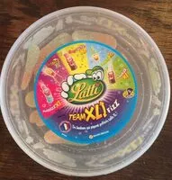 Mängden socker i Lutti team xl fizz tubo 450g