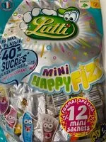 Mängden socker i Lutti mini happy fizz