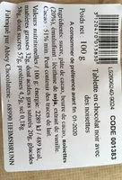 Mängden socker i Chocolat noir noisettes