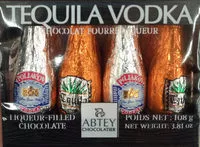 Mängden socker i Chocolat fourré liqueur Tequila Vodka