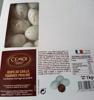 Mängden socker i OEUFS DE CAILLE FOURRÉS PRALINE