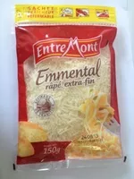 Mängden socker i Emmental râpé, extra-fin (29% MG) - 150 g - Entremont