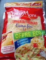 Mängden socker i l'Emmental français Extra fin