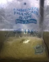 Mängden socker i Emmental Francais Râpé