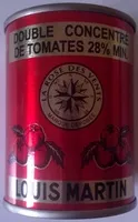 Mängden socker i Double concentré de tomates 28% min.