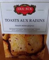 Mängden socker i Toasts aux raisins